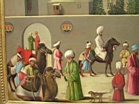 Tableau, reception d'une delegation venitienne a Damas (Huile sur toile, Venise, 1411) (4)